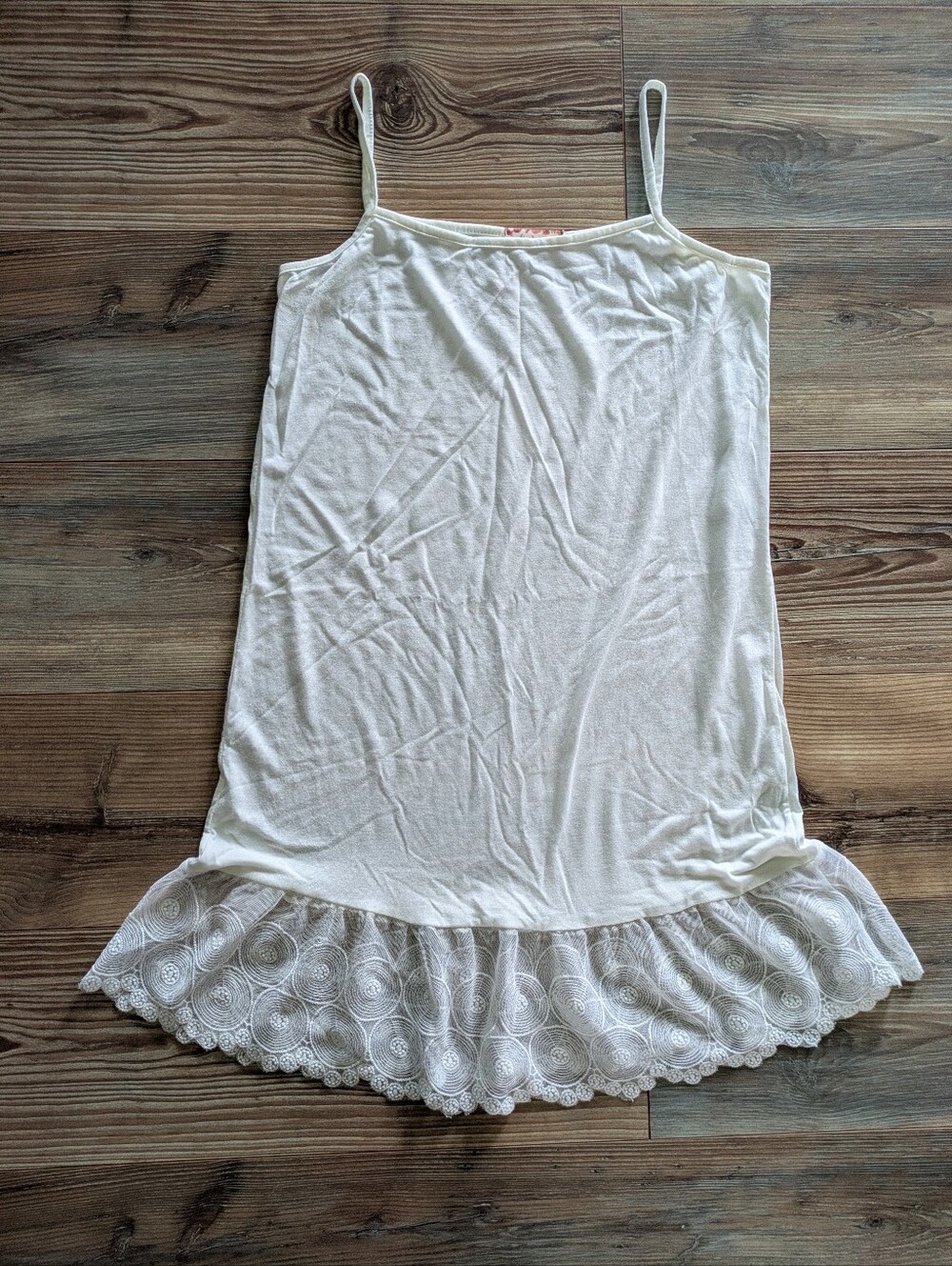 Altar'd State Intimates F993-AS White Lace Hem Cami Sleep Slip Dress Nightgown